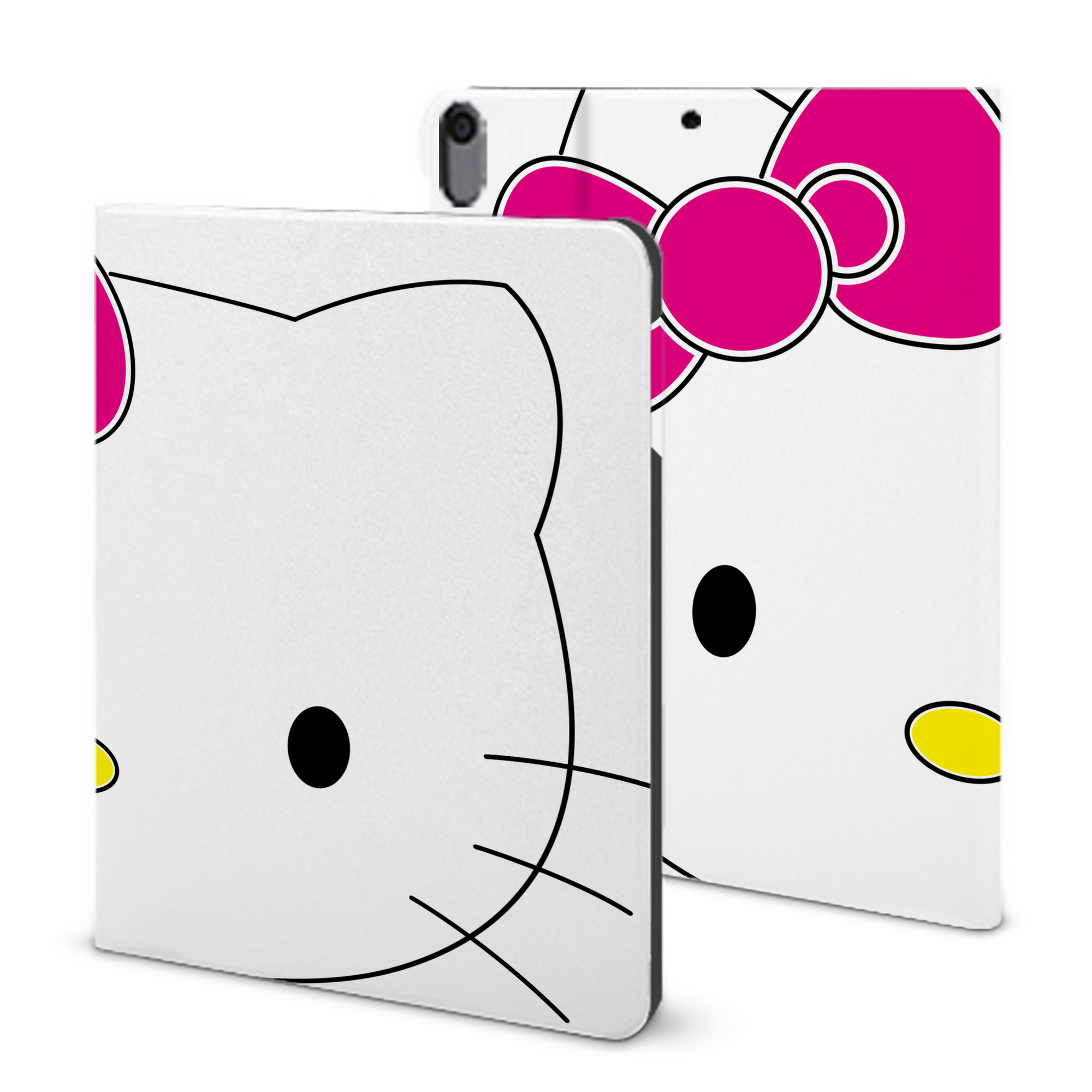（画像用） Hello Kitty ハローキティ IPad ケース ブック型 PUレザー TPU 耐衝撃 軽量 薄型 ペン収納なし 全面保護 IPad 各モデル対応
